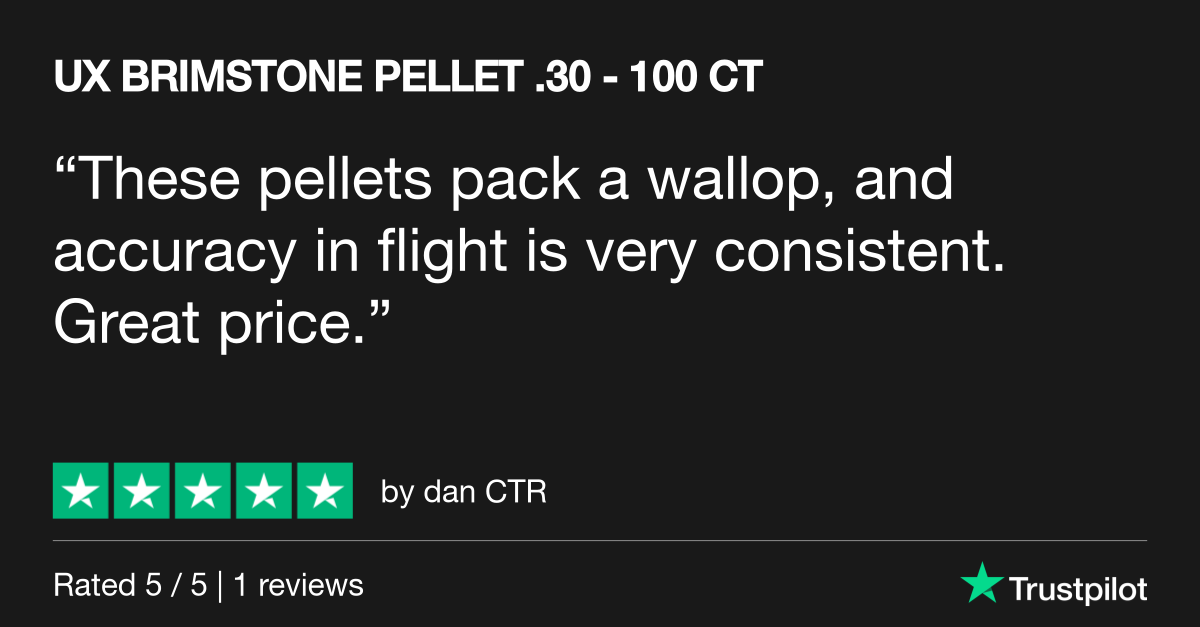 Brimstone .30 Caliber Pellet Trustpilot Review